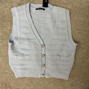 Lulu's Soft Lavendar V-Neck Sweater Vest